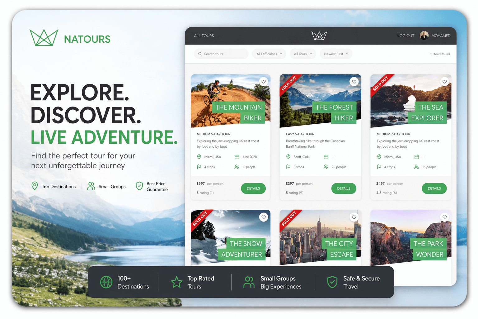 Natours - Booking tours system